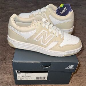 NEW New Balance Cream and White Sneakers size 4.5 men Women’s 6